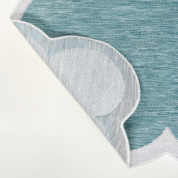 Alice Classic Cottage Two-tone Scalloped Indoor/Outdoor Area Rug